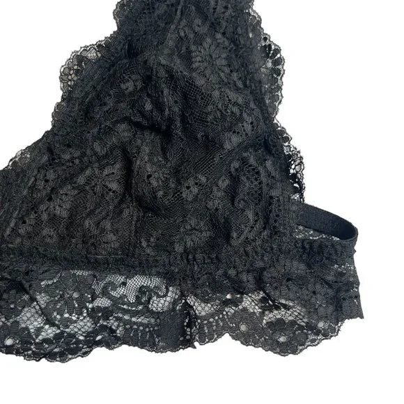 Victoria's Secret Unlined Wireless Lace Black Bralette Large‎ - Picture 5 of 10